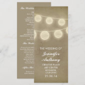 ヴィンテージスタイリッシュランタン結婚式 プログラム (正面/裏面)
