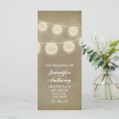 ヴィンテージスタイリッシュランタン結婚式 プログラム (スタンド正面)