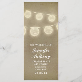 ヴィンテージスタイリッシュランタン結婚式 プログラム