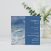 ヴィンテージスタイリッシュルノアールシーサイド結婚式招待状 招待状 (スタンド正面)