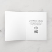 ヴィンテージスタイリッシュレトロバラピンクマムチャイルドフローラ 箔シーズンカード (内側レイダウン)