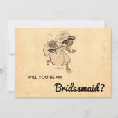 ヴィンテージスタイリッシュレトロ50sブ素朴リーデスメイドカード 招待状 (正面)