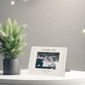 ヴィンテージスタイリッシュ写真結婚のサンキューカード 招待状