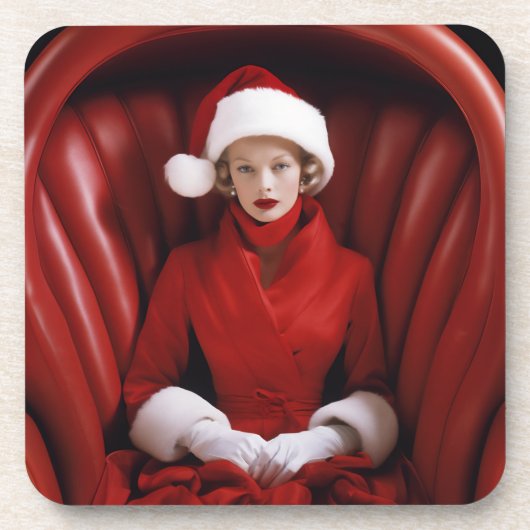 ヴィンテージスタイリッシュ夫人 コースター (正面)