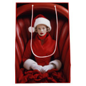 ヴィンテージスタイリッシュ夫人 ミディアムペーパーバッグ (裏面)