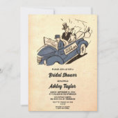 ヴィンテージスタイリッシュ素朴エレガントブライダルシャワー 招待状 (正面)