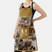 ヴィンテージスタイリッシュ金ゴールドのコラージュ | モノグラムギフト エプロン (インサイチュ)