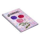 ヴィンテージスタイルあじさい花アートジャーナル ノートブック (右側)