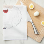 ヴィンテージスタイルいけなサンタかニース? キッチンタオル (四つ折り)