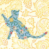 ヴィンテージスタイルおもしろいキャットラージシール シール (正面)