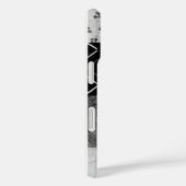 ヴィンテージスタイルおもしろいパッチワーク正方形白黒 Case-Mate iPhoneケース (裏面 / 右)