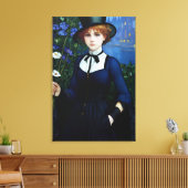 ヴィンテージスタイルかわいらしダークアカデミーガールポートレート キャンバスプリント (インサイチュ (リビング))