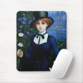 ヴィンテージスタイルかわいらしダークアカデミーガールポートレート マウスパッド (マウス)