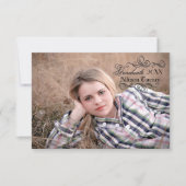 ヴィンテージスタイルと写真 – 3x5グラッド発表 招待状 (正面)