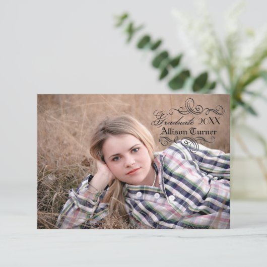 ヴィンテージスタイルと写真 – 3x5グラッド発表 招待状 (スタンド正面)