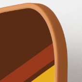 ヴィンテージスタイルによるストライプ全体の名前 ピックルボールラケット (左詳細)