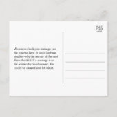 ヴィンテージスタイルのひまわり「ありがとう！」ポストカード ポストカード (裏面)