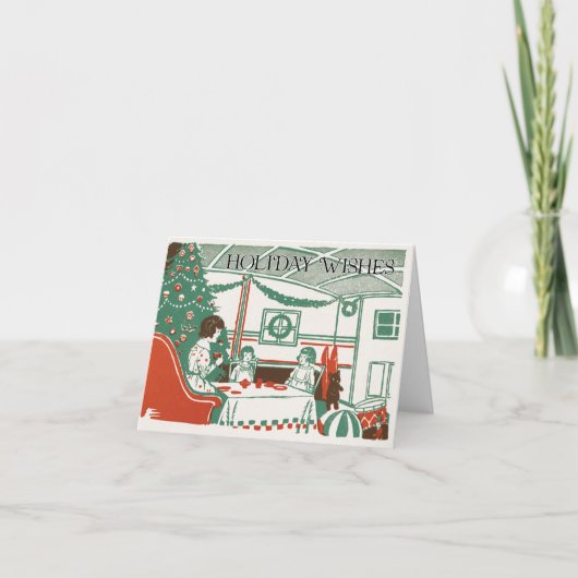 ヴィンテージスタイルのクリスマスカード シーズンカード (正面)