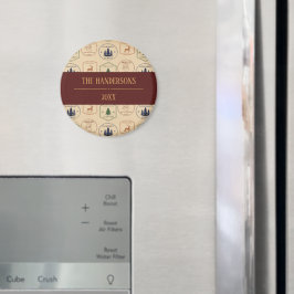 ヴィンテージスタイルのクリスマススタンプ マグネット