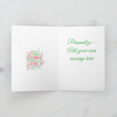 ヴィンテージスタイルのクリスマスメッセージ翻訳ワード シーズンカード (内部)