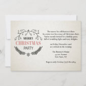 ヴィンテージスタイルのクリスマス ポストカード デザイン パーティー (正面)