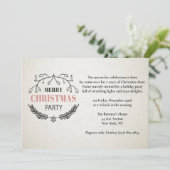 ヴィンテージスタイルのクリスマス ポストカード デザイン パーティー (スタンド正面)