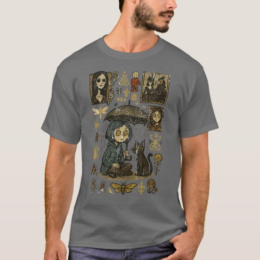 ヴィンテージスタイルのコラライン Tシャツ (正面)