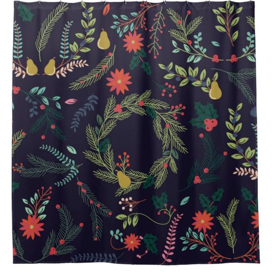 ヴィンテージスタイルのコレクションH シャワーカーテン (正面)