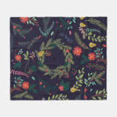 ヴィンテージスタイルのコレクションH フリースブランケット (正面(横))