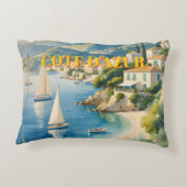 ヴィンテージスタイルのコート・ダジュール フランス旅行 アクセントクッション (裏面)