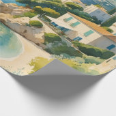 ヴィンテージスタイルのコート・ダジュール フランス旅行 ラッピングペーパー (角)