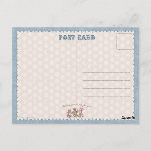 ヴィンテージスタイルのテディベアー 感謝の気持ちを伝えるポストカード ポストカード (裏面)