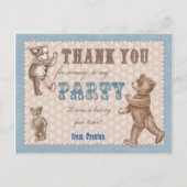 ヴィンテージスタイルのテディベアー 感謝の気持ちを伝えるポストカード ポストカード (正面)