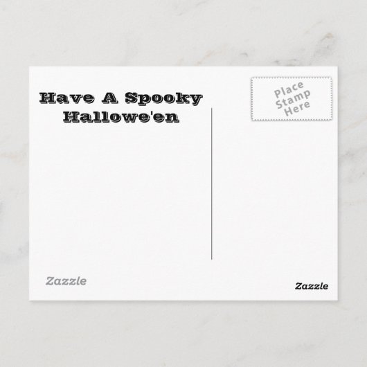 ヴィンテージスタイルのハロウィーン魔女ＩＤポストカード ポストカード (裏面)