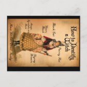 ヴィンテージスタイルのハロウィーン魔女ＩＤポストカード ポストカード (正面)