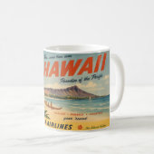 ヴィンテージスタイルのハワイアン旅行広告 コーヒーマグカップ (正面右)