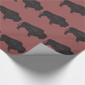 ヴィンテージスタイルのバイソンの包装紙 ラッピングペーパー (角)