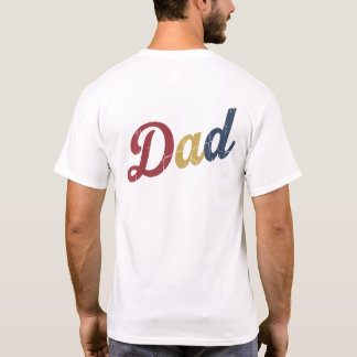 ヴィンテージスタイルのパパのテキストデザインにディストressedテキスト tシャツ