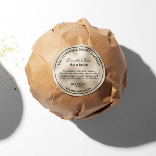 ヴィンテージスタイルのパール箔石鹸化粧品 ラウンドシール