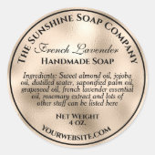 ヴィンテージスタイルのパール箔石鹸化粧品 ラウンドシール (正面)