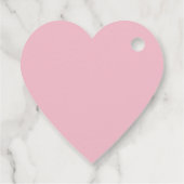 ヴィンテージスタイルのピンクのバラ フェイバータグ (裏面)