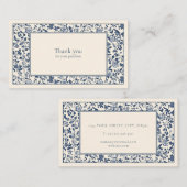 ヴィンテージスタイルのフローラ感謝していフレーム エンクロージャーカード (正面/裏面)