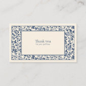 ヴィンテージスタイルのフローラ感謝していフレーム エンクロージャーカード (正面)