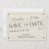 ヴィンテージスタイルのマッチボックス「Save the Date」 セーブザデート (正面)
