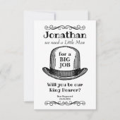 ヴィンテージスタイルのリングベアーになってくれる？ 招待状 (正面)