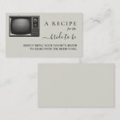 ヴィンテージスタイルのレトロな新聞風のプリントがおしゃれな ブライダルシャワーの招待状セット エンクロージャーカード (正面/裏面)