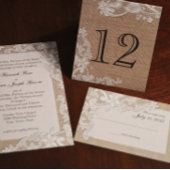 ヴィンテージスタイルのレースデザイン テーブルナンバー