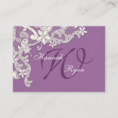 ヴィンテージスタイルのレースデザイン 挿入カード エンクロージャーカード (裏面)