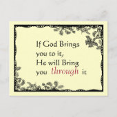 ヴィンテージスタイルの信仰ポストカード ポストカード (正面)