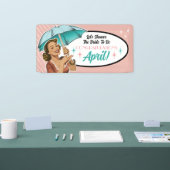 ヴィンテージスタイルの傘 ブライダルシャワーパーティーバナー 横断幕 (トレードショー)